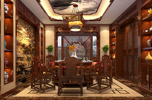 临高温馨雅致的古典中式家庭装修设计效果图